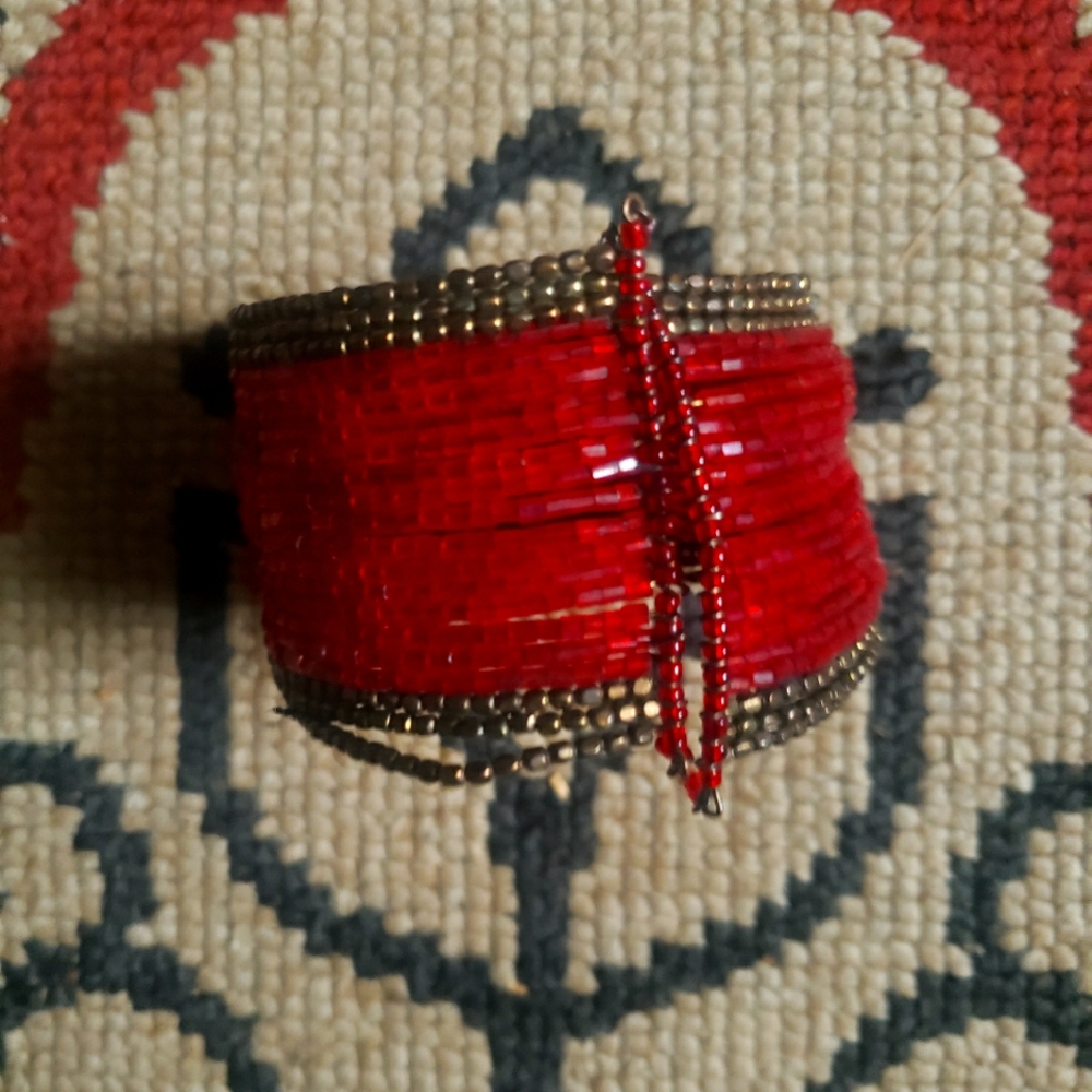 Free People Bracelet Sparkle Cuff Beaded Jewels